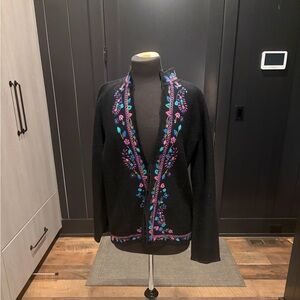 Vintage C·L·C Embroidered Wool Boho Jacket | Size M